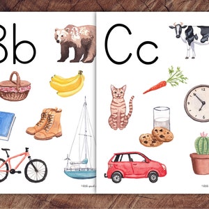 Ensemble d'affiches de sons de lettres de l'alphabet préscolaire