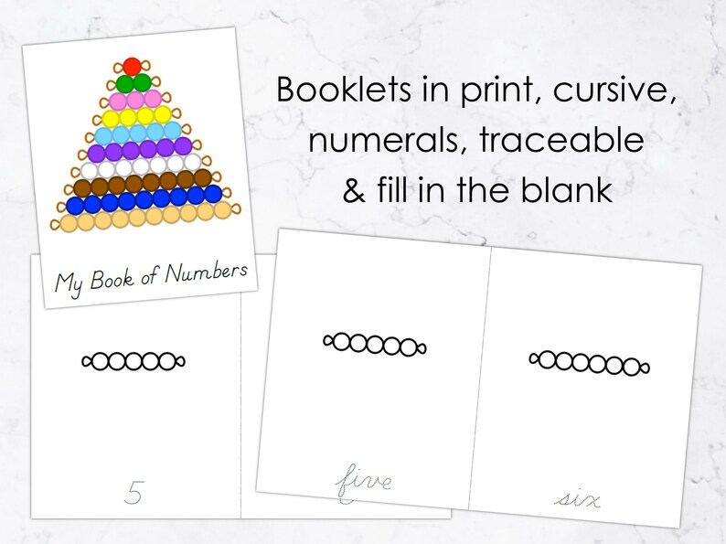 Montessori Coloured Beads Bundle 1-10 Printable Math Resource | Etsy