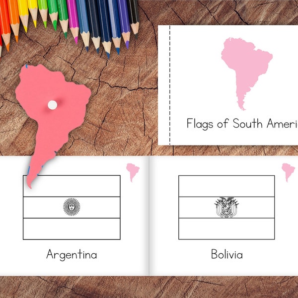 Südamerikanische Flaggenbroschüre