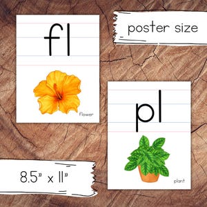 Pósteres de mezclas iniciales, con líneas y formato grande para uso en el aula