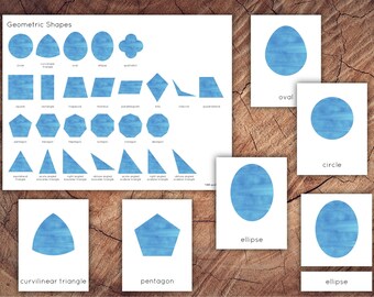 Montessori Geometric Shapes Poster and 3-Part Cards