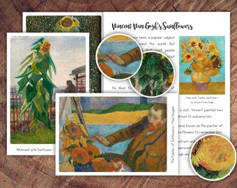 Sonnenblumen im Art Art Card Set, Preschool Art Appreciation