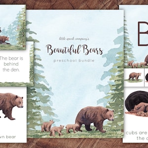 Beautiful Bears Preschool Bundle, Homeschool Printable