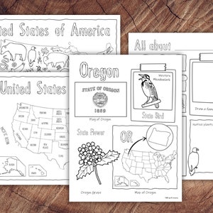 US States Research Pack , Homeschool Geography