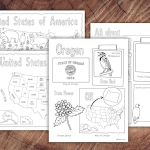 US States Research Pack , Homeschool Geography