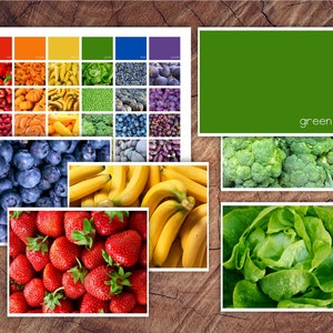 Carte per l'ordinamento dei colori dei prodotti, ordinamento dei colori per bambini in età prescolare