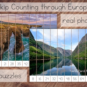 Skip Counting through Europe, Preschool Skip Counting Puzzles