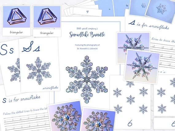 Snowflakes Bundle Preschool Literacy Math DIGITAL DOWNLOAD