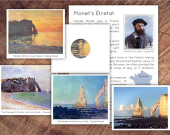 Monet's Étretat Art Card Set, Preschool Art Appreciation