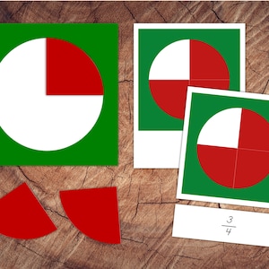 Introduzione alle frazioni, frazioni del cerchio Montessori, attività di matematica prescolare