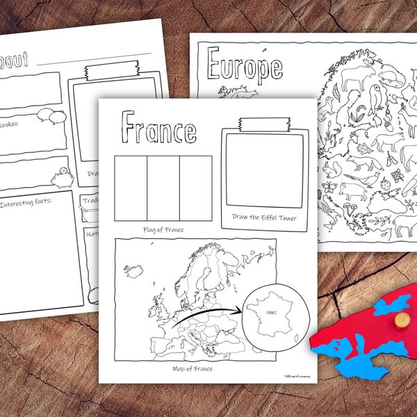 European Countries Research Pack with BONUS, Homeschool Geography