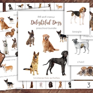 Delightful Dogs Preschool Bundle, Preschool Printable