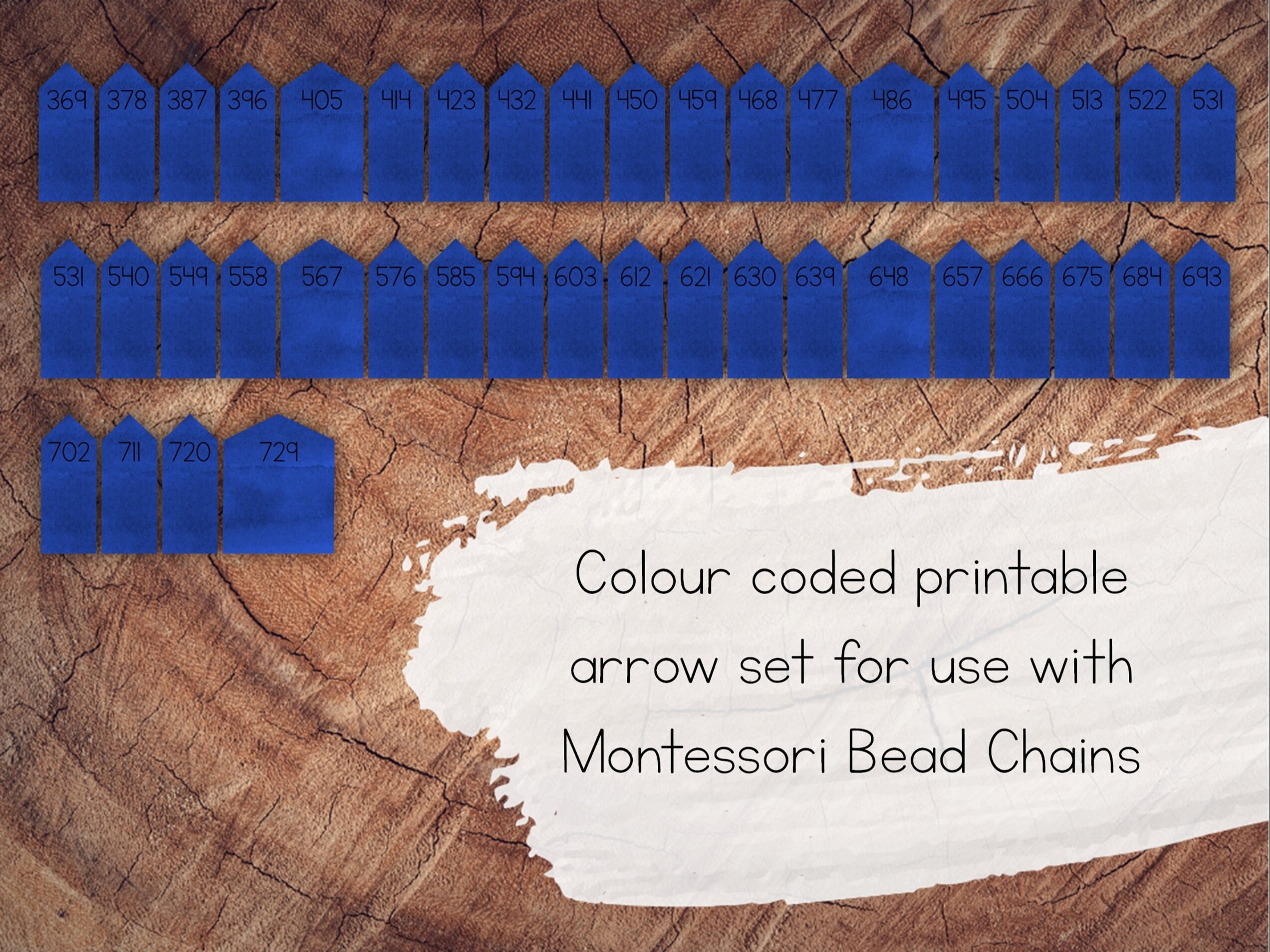 Printable Montessori Skip Counting Arrows for Short and Long Bead ...