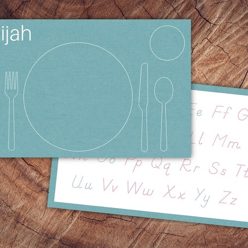 Montessori Educational Placemat Personalized Placemat DEEP Etsy