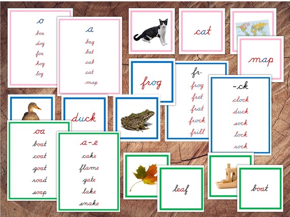 montessori language series bundle cursive edition learn to etsy