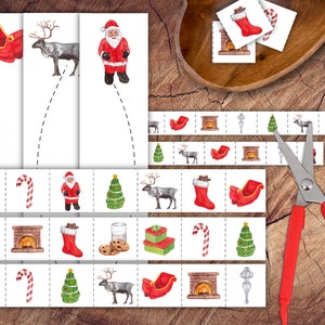 Hier kommt Weihnachtsmann Scherenstreifen Set, Vorschulscheren Praxis