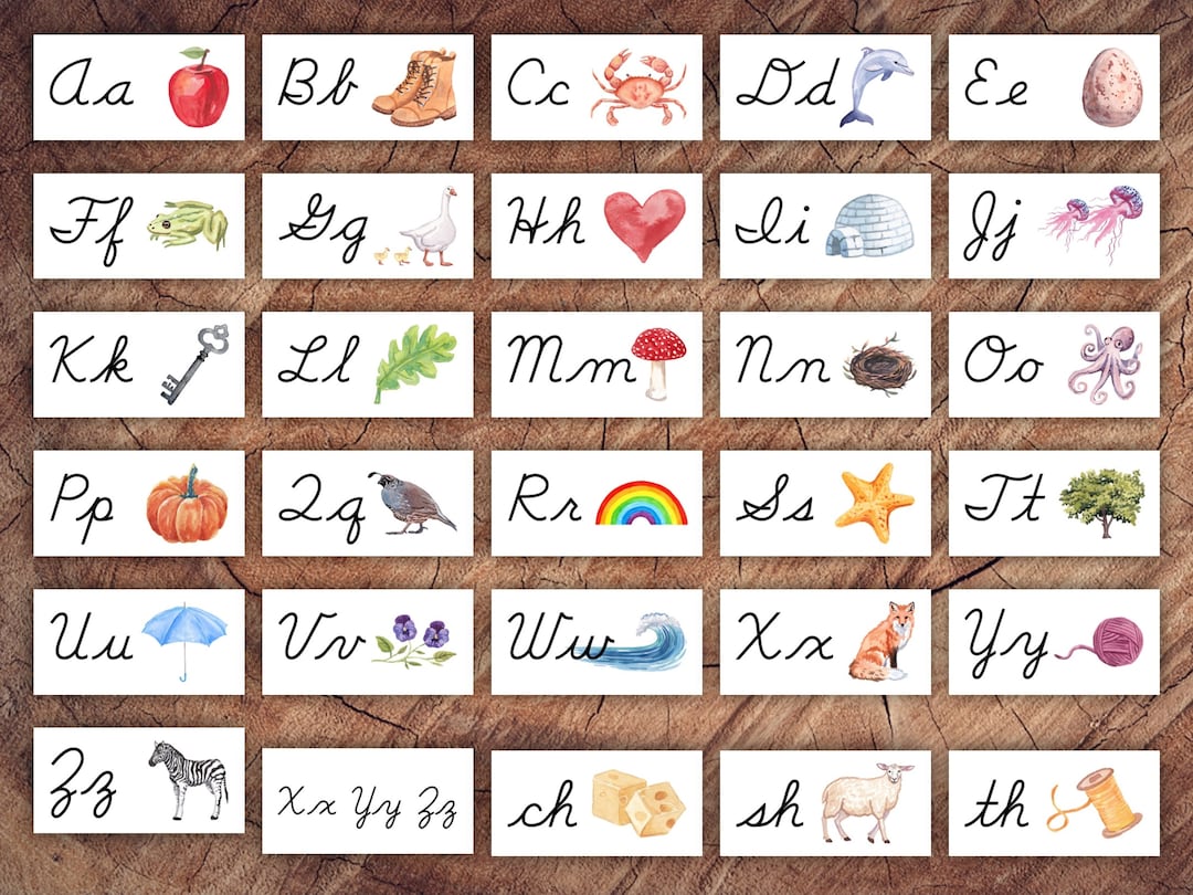 Language Cabinet Labels, Cursive Edition - Etsy