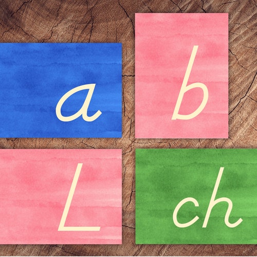Montessori Cursive & D'nealian Sandpaper Letters Etsy