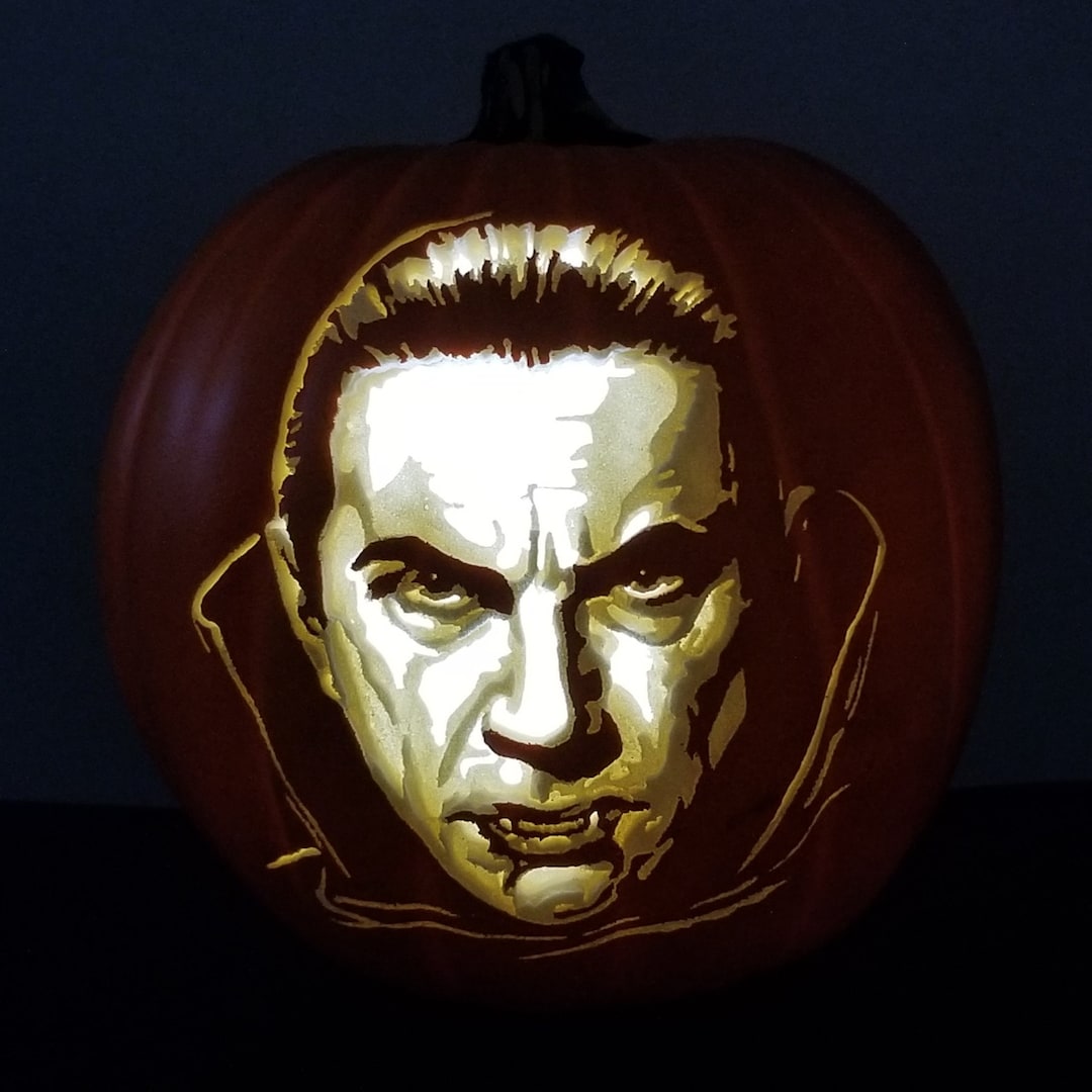 dracula-bela-lugosi-9-inch-hand-carved-artificial-pumpkin-etsy