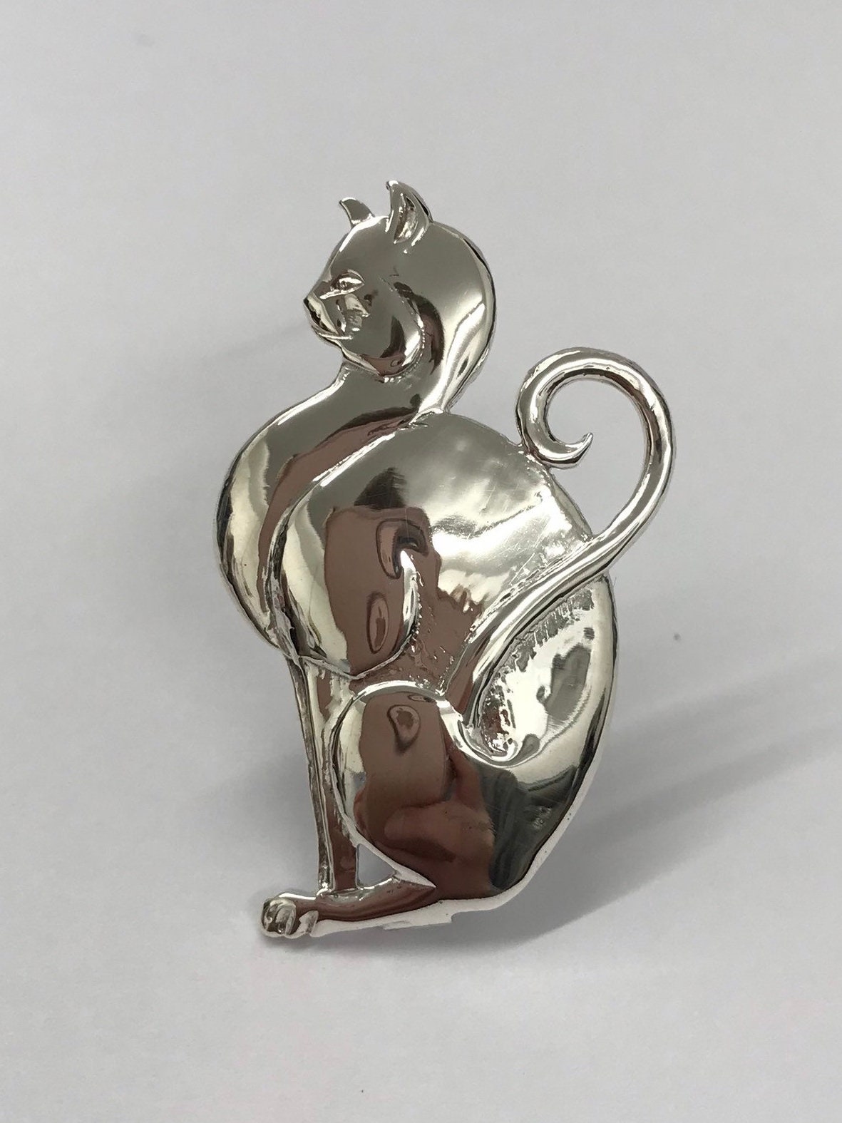 Sterling silver outlet cat brooch