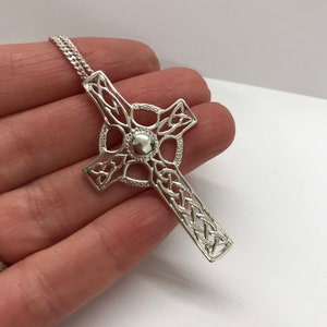 Sterling silver 925, Celtic cross pendant, silver cross pendant, Celtic jewellery, silver cross necklace