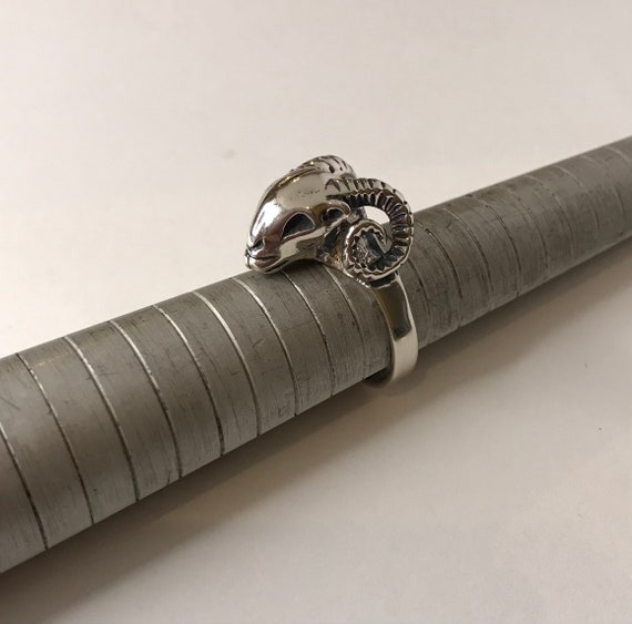 Sterling Silver 925, Rams Head Ring, Ring With Ram Head