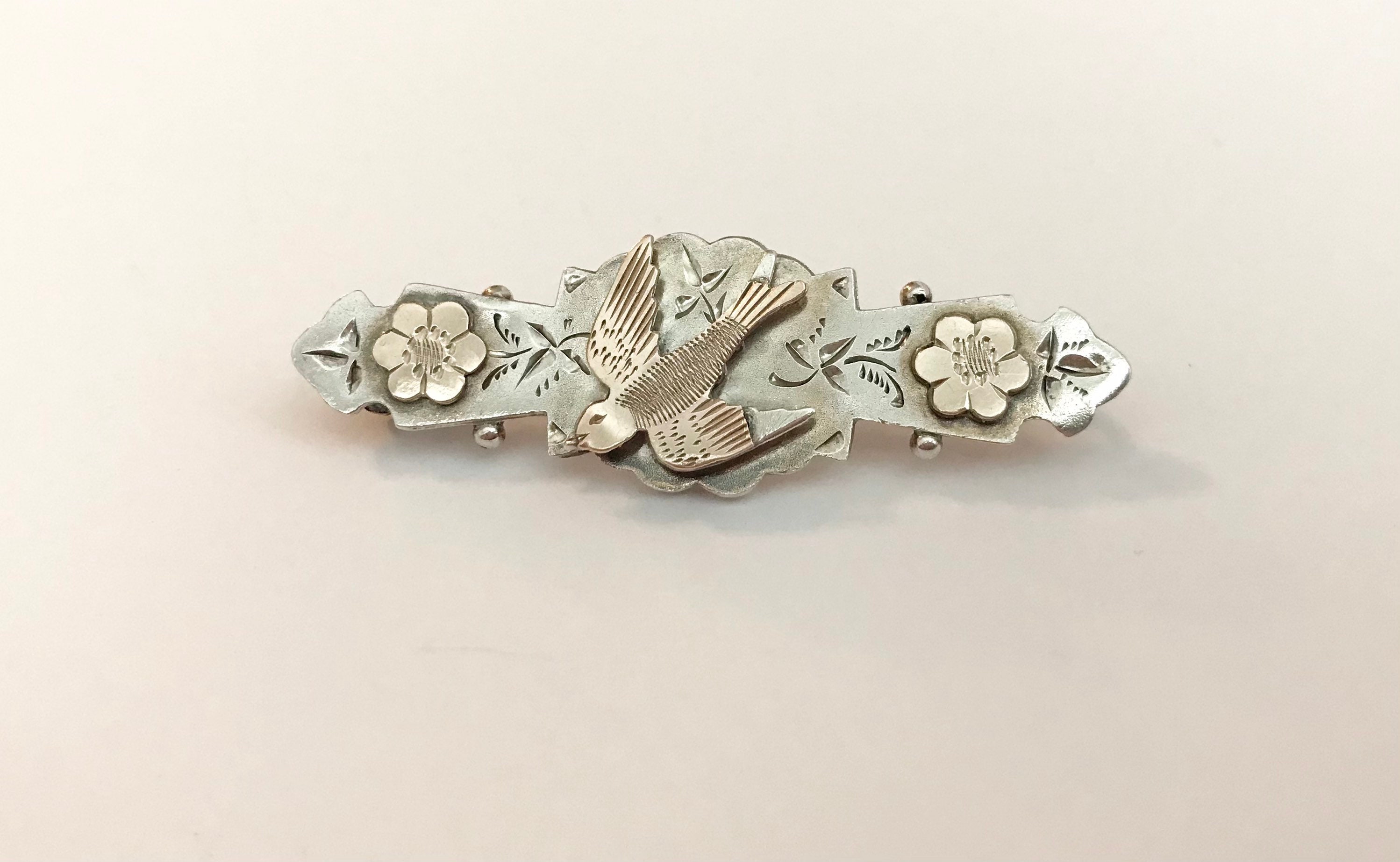 Sterling Silver 925 Rose Gold Brooch Victorian Love Brooch Etsy UK