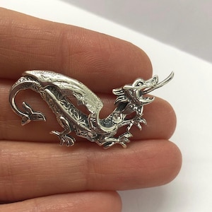 Sterling silver 925, Chinese dragon brooch, Chinese dragon, dragon brooch, Chinese jewellery