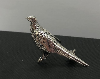 Spilla In Peltro Raffigurante Un Fagiano In Volo Fatta A Mano In Confezione Regalo Regno Unito