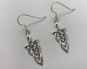 Sterling silver 925, Celtic trinity knot earrings, Celtic earrings, drop earrings, silver earrings, gift for her