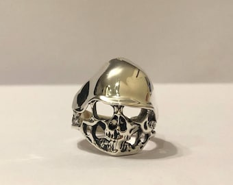 Sterling Silver Skull Ring: Gothic Skull Jewelry