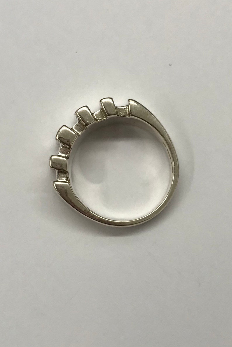 silver statement ring block ring Sterling silver 925 chunky ring