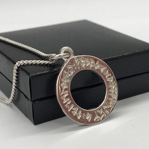 Sterling silver 925, runic pendant, silver round pendant, Viking pendant, runic necklace