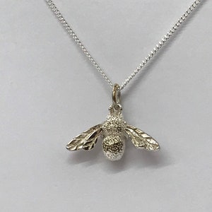 Sterling Silber 925, Silber Biene Anhänger, Biene Kette, Biene Charm, Silber Biene