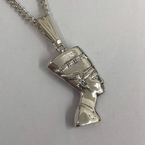 Sterling silver 925, Nefertiti pharaoh pendant, Statement necklace, pharaoh pendant, pharaoh necklace, Egyptian jewellery