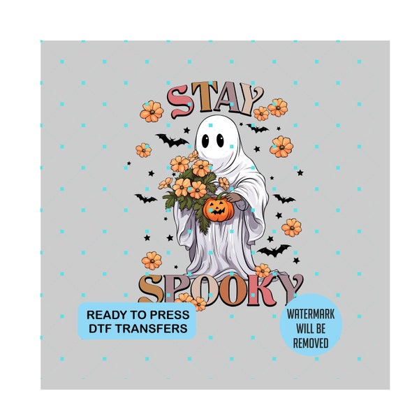 Best Seller Retro Stay Spooky DTF Transfers DTF Prints, Popular Now Spooky Season Halloween Gifts, Ready to Press Dtf Transfers -H129