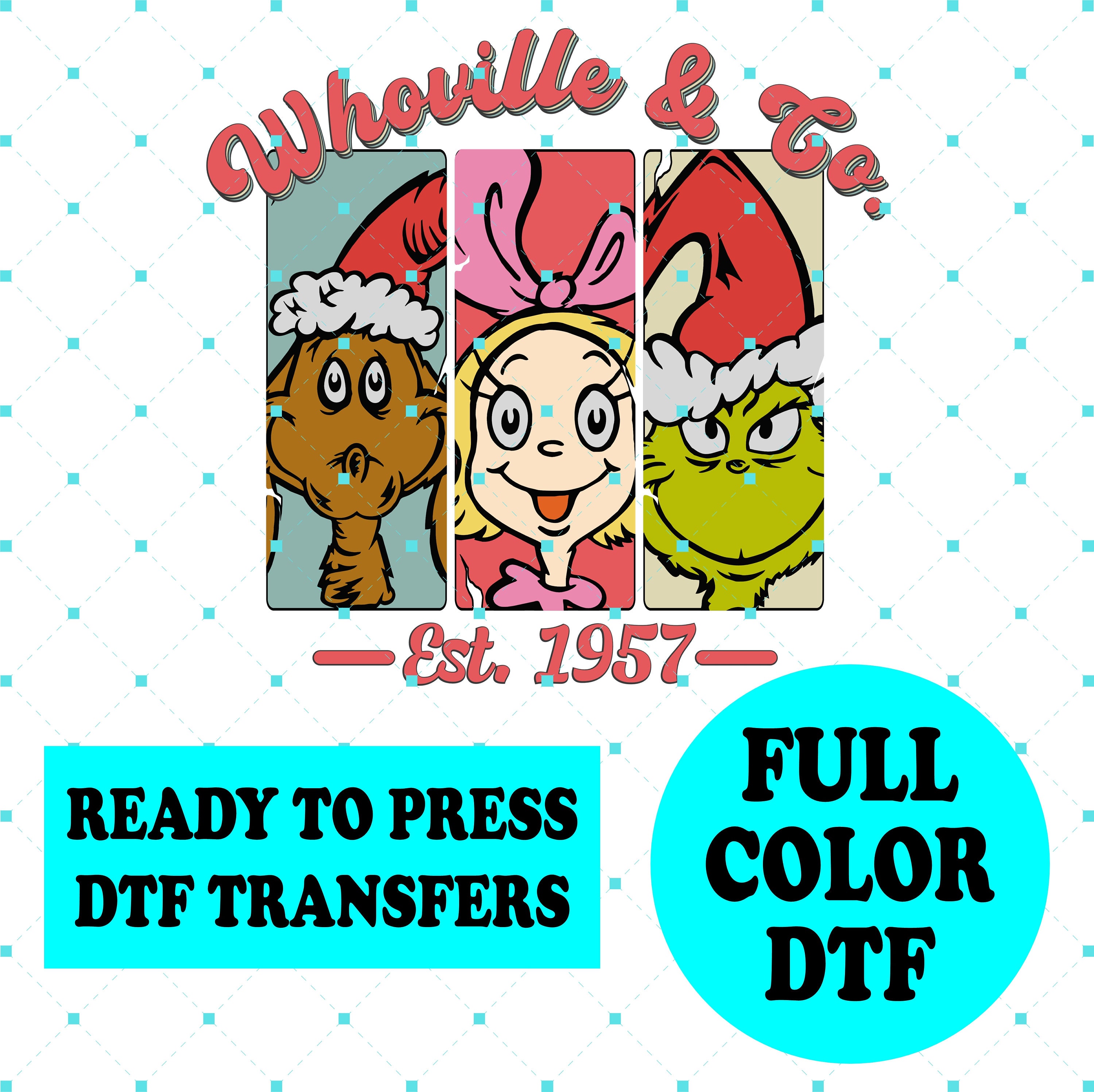 DTF Transfers, Ready to Press, T-shirt Transfers, Heat Transfer, Direct to  Film, Christmas DTF Transfers, Whoville & Co. 