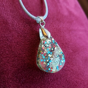 Celebration Teardrop Resin Necklace