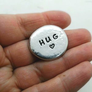 Personalized hand stamped pocket hug