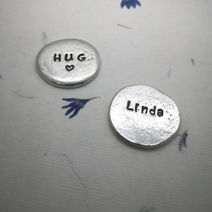 Personalized hand stamped pocket hug image 3