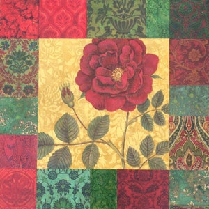 Red Rose Mélanger II- blank card