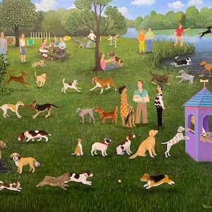 Medium- The Dog Park- Giclée Fine Art Print