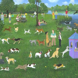 Le parc pour chiens - Carte vierge