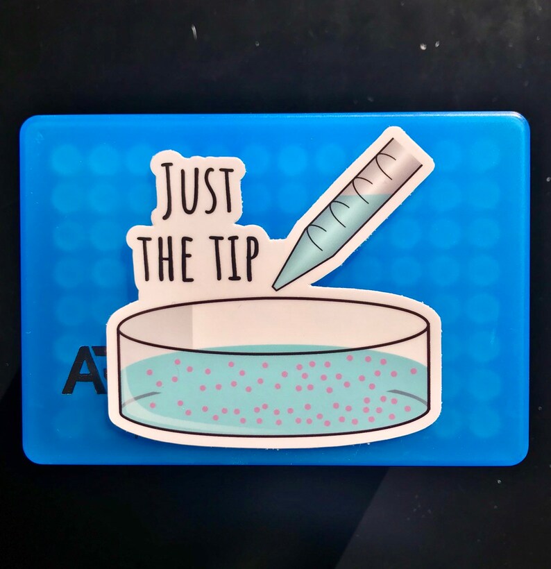 Just The Tip Petri Dish vinyl science sticker biology Etsy