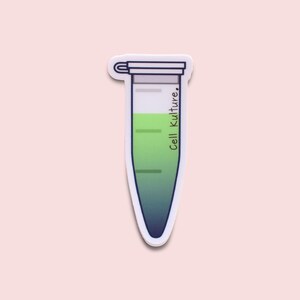 Microcentrifuge Tube, Vinyl Science Sticker, Biology, Cell Culture ...