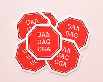 Stop Codon, vinyl science sticker, biology, genetics, geekery, gift for scientists, gift for teachers