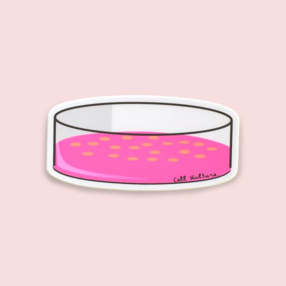Petri Dish, vinyl science sticker, microbiology, bacteria, gift for scientist, geekery