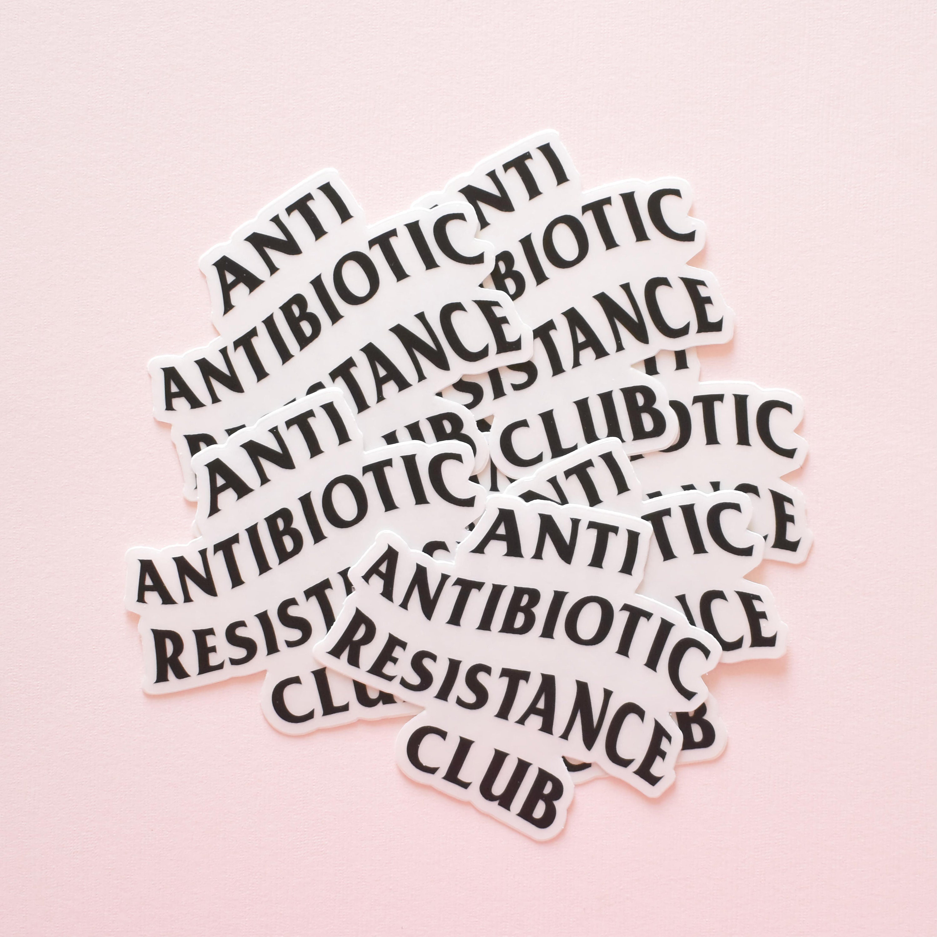 Anti Antibiotic Resistance Club, vinyl science sticker, microbiology, medical, geekery, gift for scientist