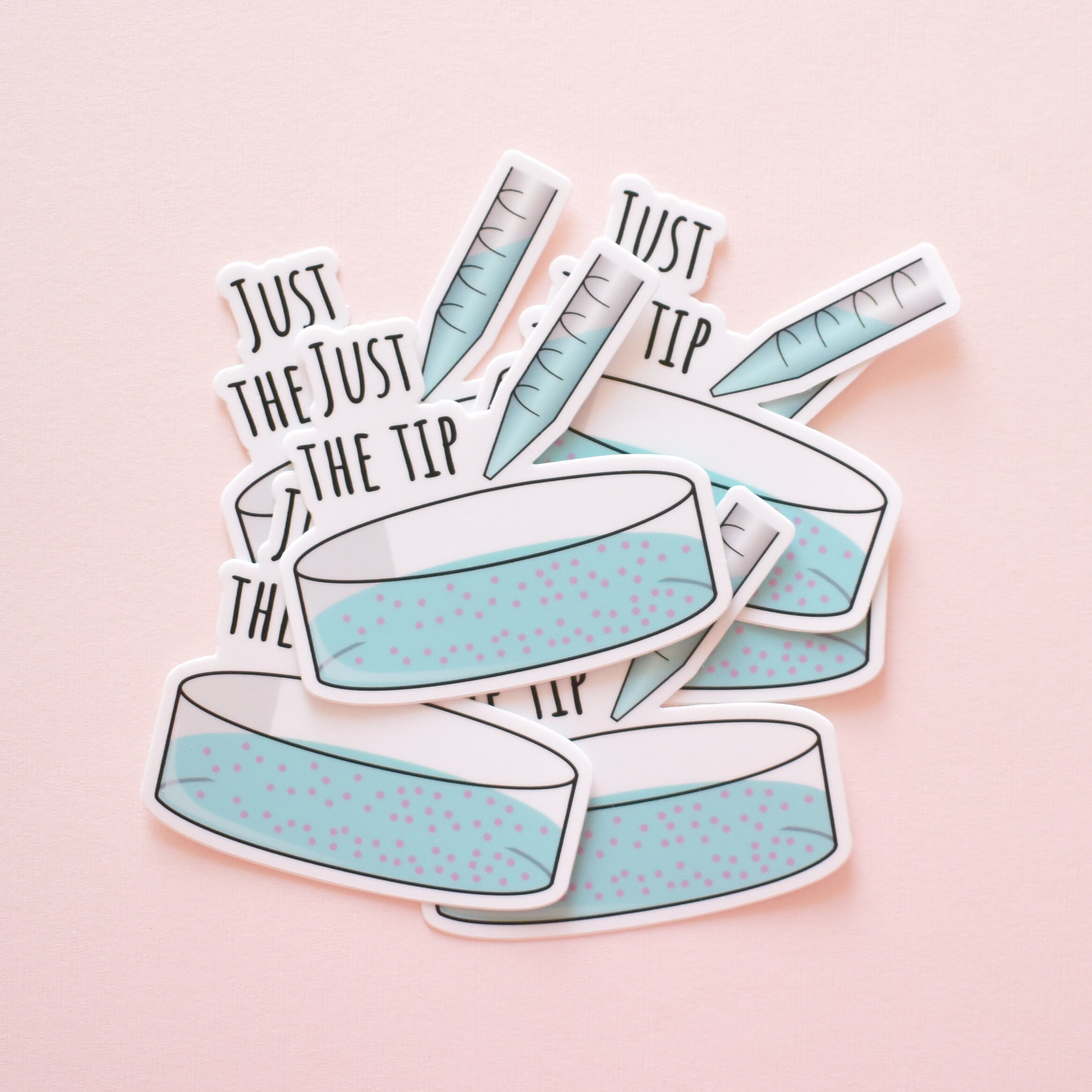Just The Tip Petri Dish, vinyl science sticker, biology, microbiology…