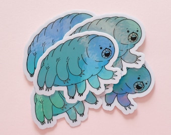 Tardigrade, holo science sticker, water bear, geekery, gift for scientist